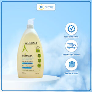 Sữa tắm gội cho bé sơ sinh A-Derma Primalba 2in1 750ml | eustore.com.vn