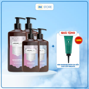[Mẫu mới] Cặp dầu gội xả Collagen Arganicare Keratin Biotin 400ml & 750ml | eustore.com.vn