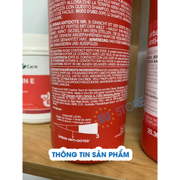 Thông tin cặp dầu gội xả Tigi đỏ Bed Head 750ml chính hãng