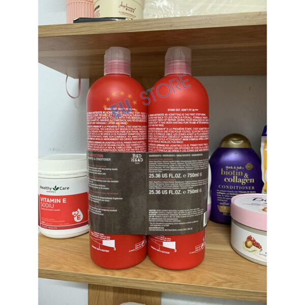 Thông tin cặp dầu gội xả Tigi đỏ Bed Head 750ml chính hãng