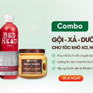 Combo Dưỡng ẩm , phục hồi tóc hư tổn, khô xơ - Dầu gội xả Tigi đỏ & Ủ tóc Garnier | eustore.com.vn