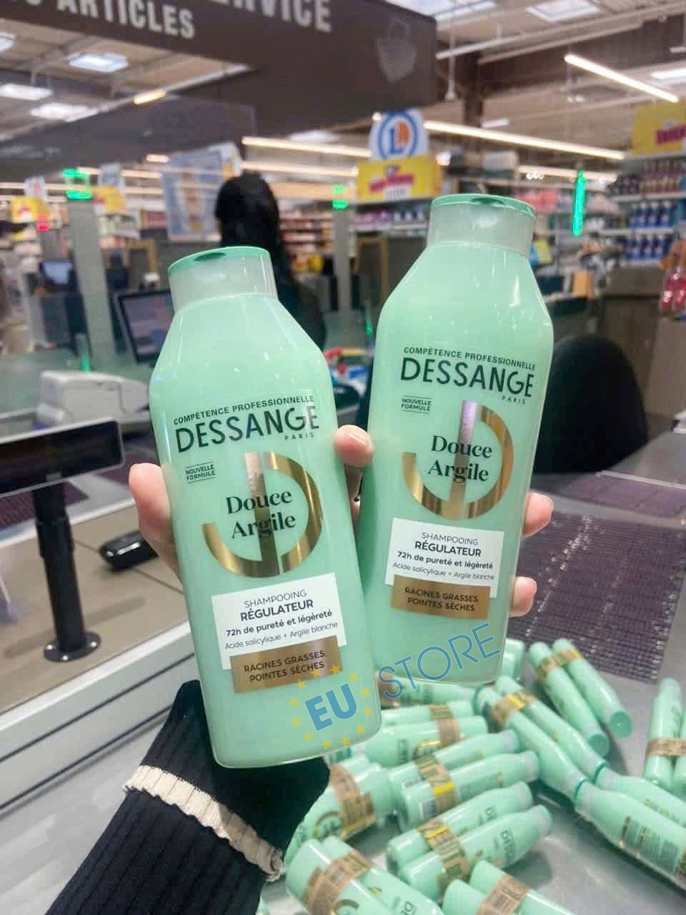 Dầu gội Dessange Douce Argile xanh Pháp 250ml kiềm dầu, giảm bết tóc Dầu gội Dessange Douce Argile xanh Pháp 250ml kiềm dầu, giảm bết tóc