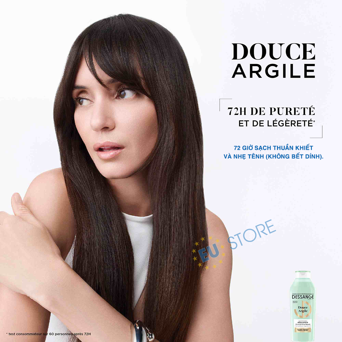 Dầu gội Dessange Douce Argile xanh Pháp 250ml kiềm dầu, giảm bết tóc Dầu gội Dessange Douce Argile xanh Pháp 250ml kiềm dầu, giảm bết tóc