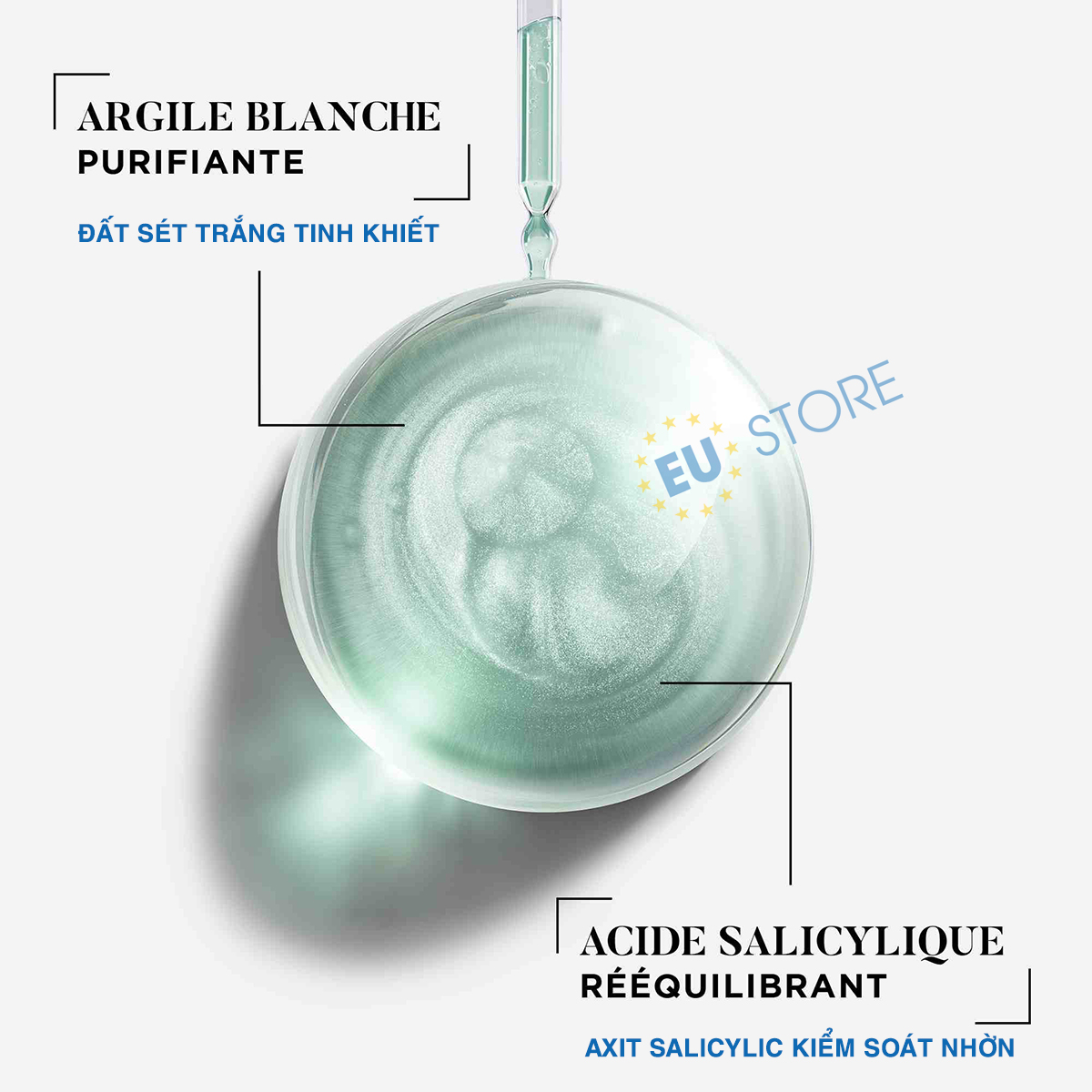 Dầu gội Dessange Douce Argile xanh Pháp 250ml kiềm dầu, giảm bết tóc