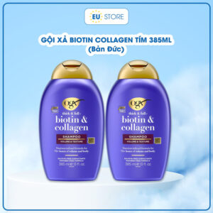 [Bản Đức] Dầu gội xả OGX Biotin & Collagen mẫu mới chính hãng, công nghệ Lipi Pro Shield | eustore.com.vn