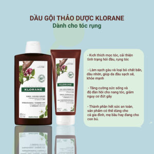 Dầu gội xả trị rụng tóc Klorane thảo dược | eustore.com.vn