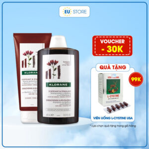 Dầu gội xả thảo dược Klorane trị rụng tóc 400ml của Pháp | eustore.com.vn