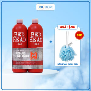 [Bản Mỹ] Cặp dầu gội xả Tigi đỏ Bed Head Rehab For Hair 750ml phục hồi tóc hư tổn