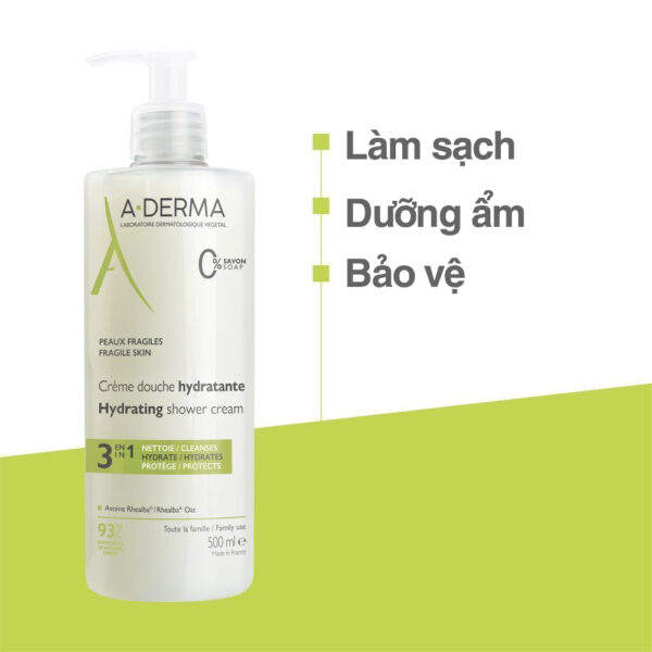 Công dụng của sữa tắm Aderma 500ml mẫu mới chai vòi nhấn | eustore.com.vn