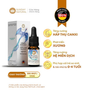 [Mẫu Mới] Vitamin D3K2 MK7 Sunday Natural 20ml nhập khẩu chuẩn Đức
