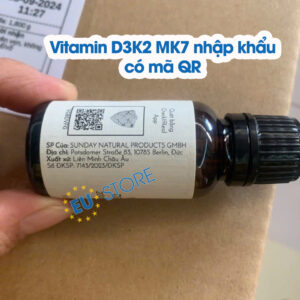 [Mẫu Mới] Vitamin D3K2 MK7 Sunday Natural Của Đức 20ml hàng nhập khẩu có mã QR