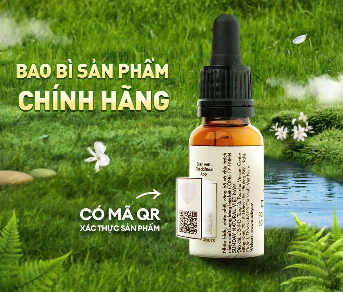 [Mẫu Mới] Vitamin D3K2 MK7 Sunday Natural Của Đức 20ml hàng nhập khẩu có mã QR