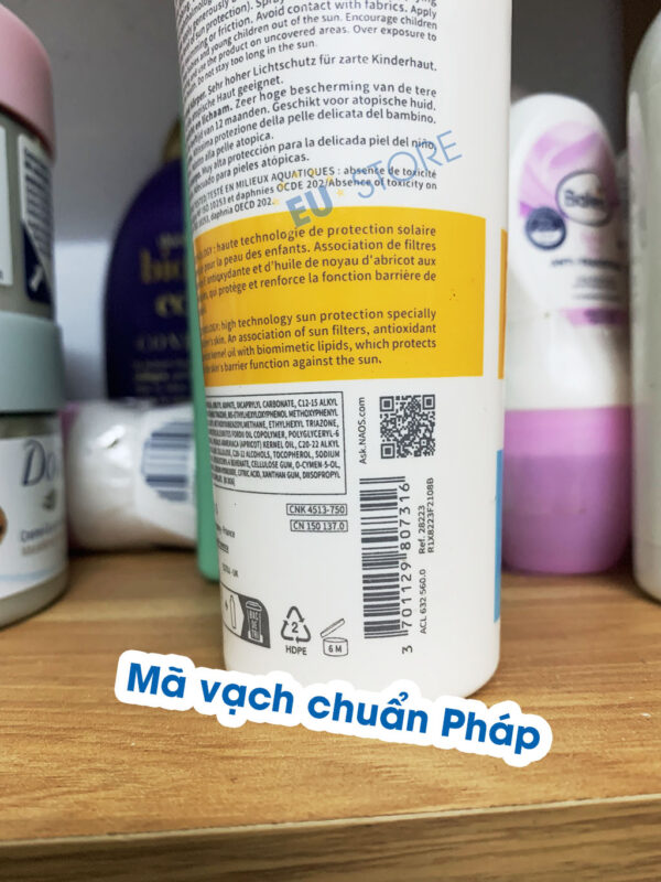 Mã vạch chính hãng Xịt chống nắng cho bé Bioderma kid 200ml | EU Store