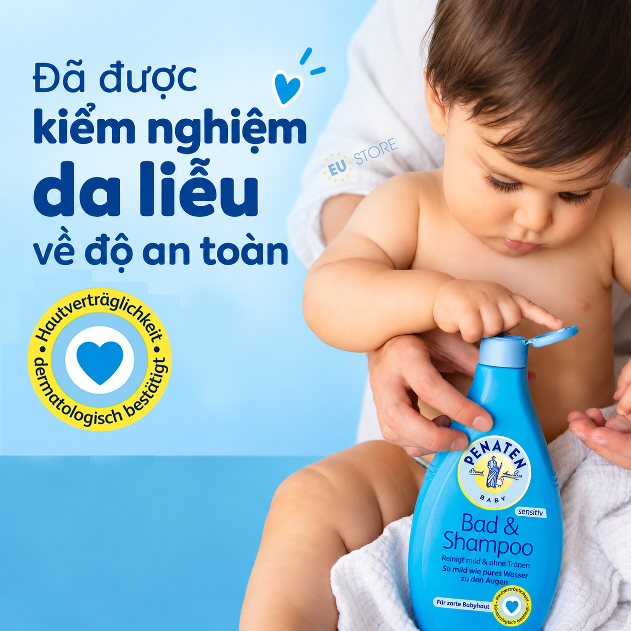 Sữa tắm gội dịu nhẹ cho bé PENATEN Baby Bad & Shampoo 400ml