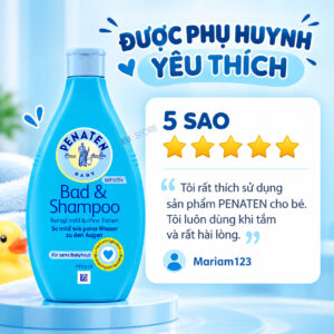 Sữa tắm gội dịu nhẹ cho bé PENATEN Baby Bad & Shampoo 400ml