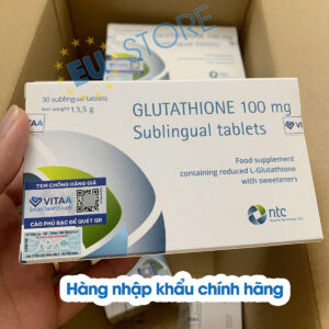 Viên Ngậm Trắng Da Glutathione 100mg Nhập Khẩu Từ Italy | eustore.com.vn