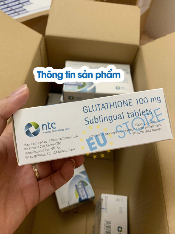 Viên Ngậm Trắng Da Glutathione 100mg Nhập Khẩu Từ Italy | eustore.com.vn