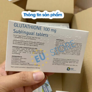 Viên Ngậm Trắng Da Glutathione 100mg Nhập Khẩu Từ Italy | eustore.com.vn