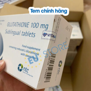 Viên Ngậm Trắng Da Glutathione 100mg Nhập Khẩu Từ Italy | eustore.com.vn