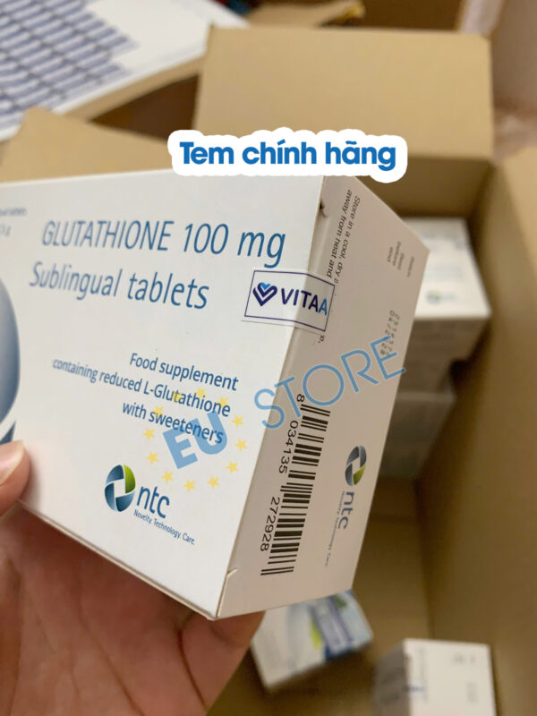 Viên Ngậm Trắng Da Glutathione 100mg Nhập Khẩu Từ Italy | eustore.com.vn