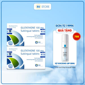 Viên Ngậm Trắng Da Glutathione 100mg Nhập Khẩu Từ Italy | eustore.com.vn