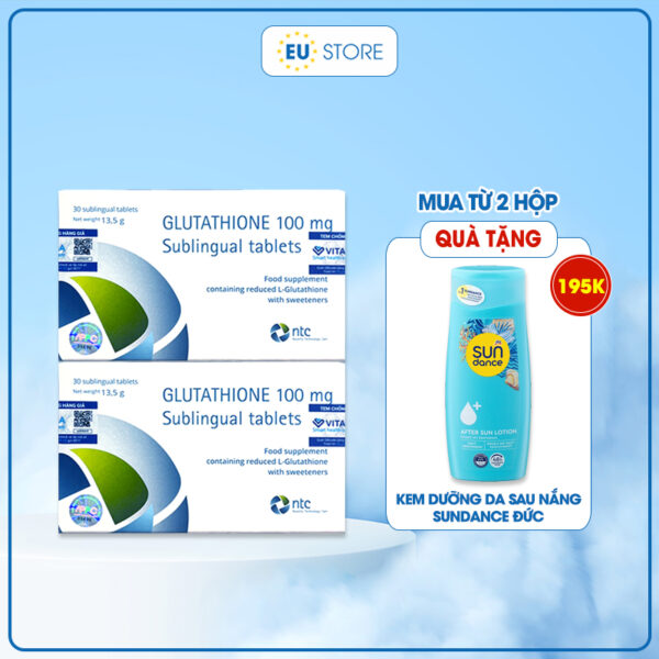 Viên Ngậm Trắng Da Glutathione 100mg Nhập Khẩu Từ Italy | eustore.com.vn