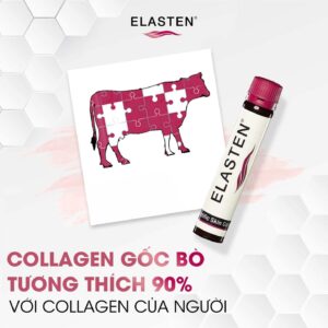 Collagen Elasten có thành phần gốc bò tương thích 90% với cơ thể người