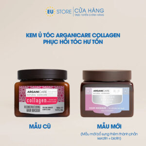 Kem ủ tóc Collagen Arganicare Hair Masque 500ml phục hồi tóc hư tổn mẫu mới | eustore.com.vn