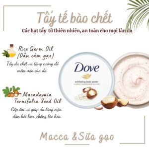 Tẩy da chết body DOVE Lựu và Maca 225ml bản Đức | EU Store