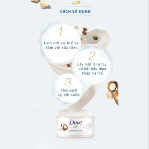 Hướng dẫn sử dụng tẩy da chết body DOVE Lựu và Maca 225ml bản Đức | EU Store