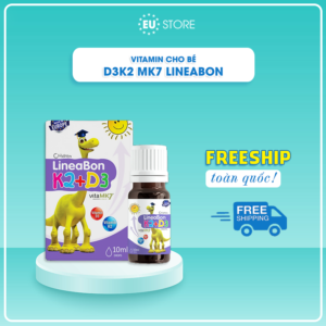 Vitamin D3K2 MK7 LineaBon 10ml cho bé từ sơ sinh và người lớn