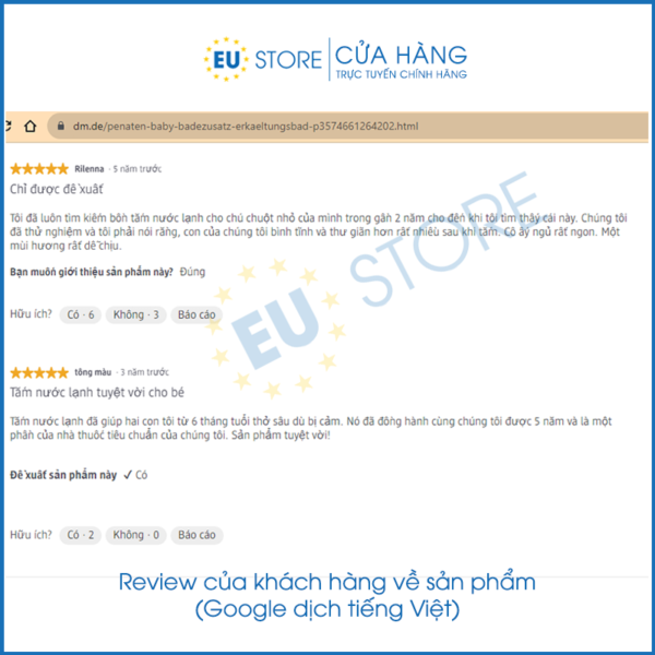 Tinh dầu tắm chống cảm Penaten Đức 125ml review