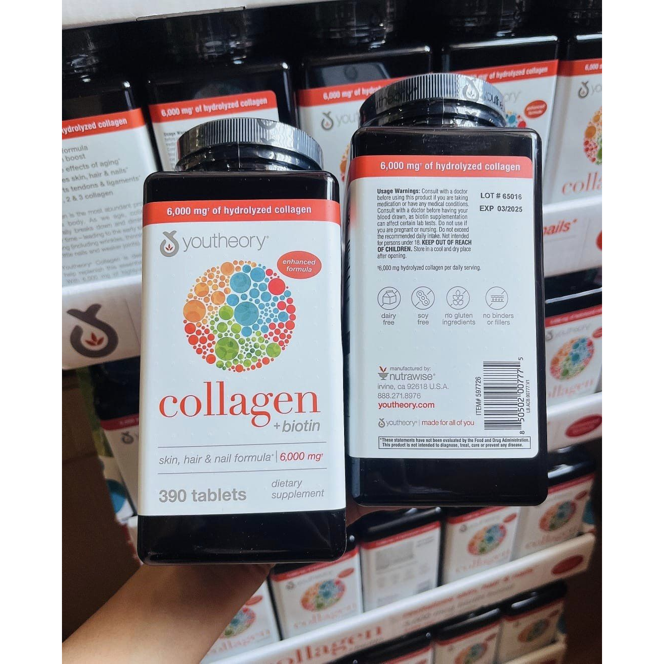 Collagen Mỹ Youtheory mẫu mới hộp 390 viên