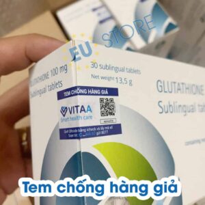 Viên ngậm trắng da Glutathione 100mg nhập khẩu từ Ý chính hãng | EU Store