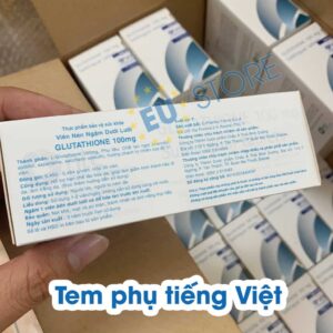 Viên ngậm trắng da Glutathione 100mg nhập khẩu từ Ý chính hãng | EU Store