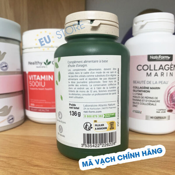 Viên uống tinh dầu hoa anh thảo Pháp Nat Form mã vạch chính hãng | EU Store