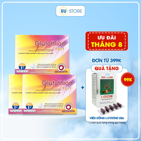 [Date 2026] Viên ngậm trắng da Glutathione Fort tại EU Store