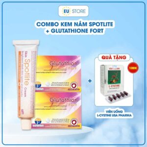 Combo Kem trị nám Spotlite Cream và Viên ngậm trắng da Glutathione Fort | eustore.com.vn