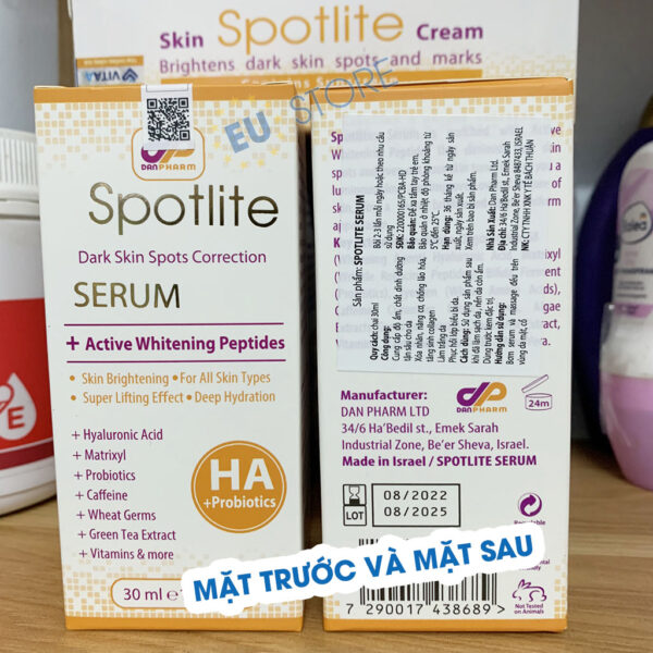 Serum làm trắng da, mờ thâm nám Spotlite Dark Skin Spots 30ml mặt trước và mặt sau