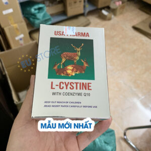 Viên uống L-Cystine USA Pharma with Coenzim Q10 giảm nám, sạm mẫu mới nhất| EU Store