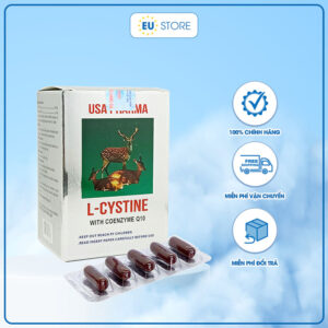 Viên uống L-Cystine USA Pharma with Coenzim Q10 giảm nám, sạm | EU Store