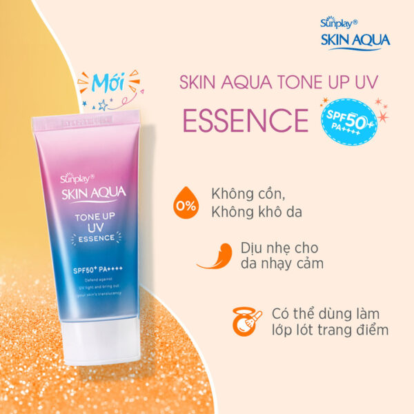 Ưu điểm của Kem và xịt chống nắng Skin Aqua Tone Up nâng tông, dưỡng sáng da mẫu mới