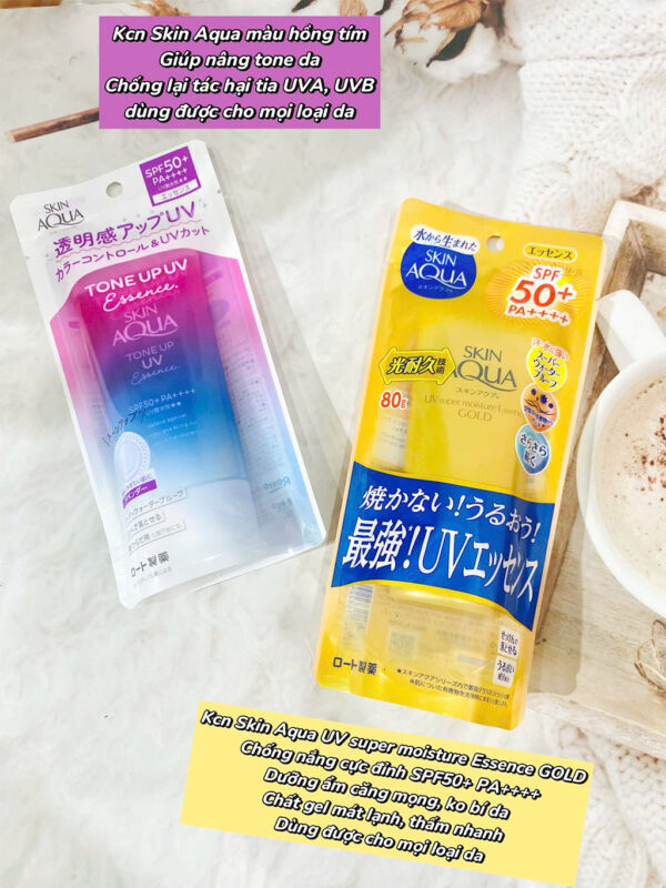 Kem chống nắng Skin Aqua Tone Up và Skin Aqua Gold Nhật Bản | eustore.com.vn