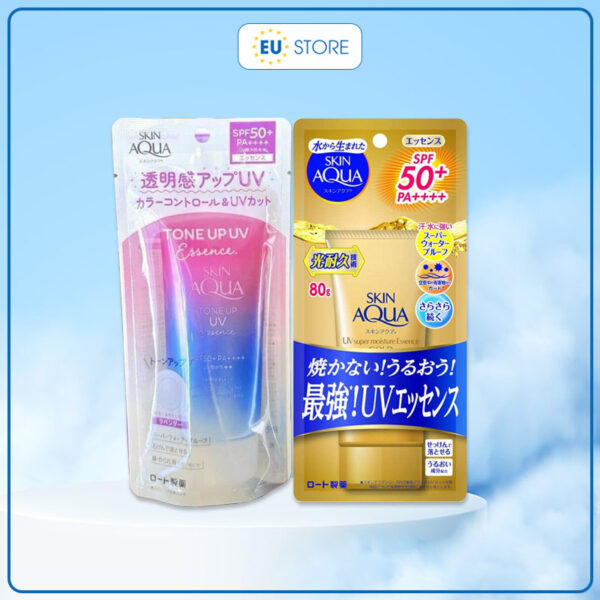Kem chống nắng Skin Aqua Tone Up và Skin Aqua Gold Nhật Bản | eustore.com.vn