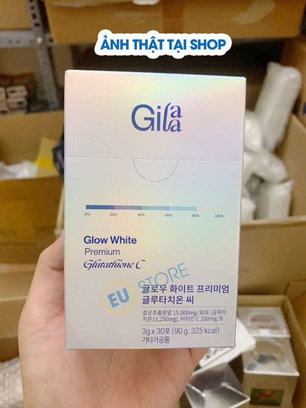 Bột ngậm trắng da Glutathione C Gilaa chính hãng | eustore.com.vn