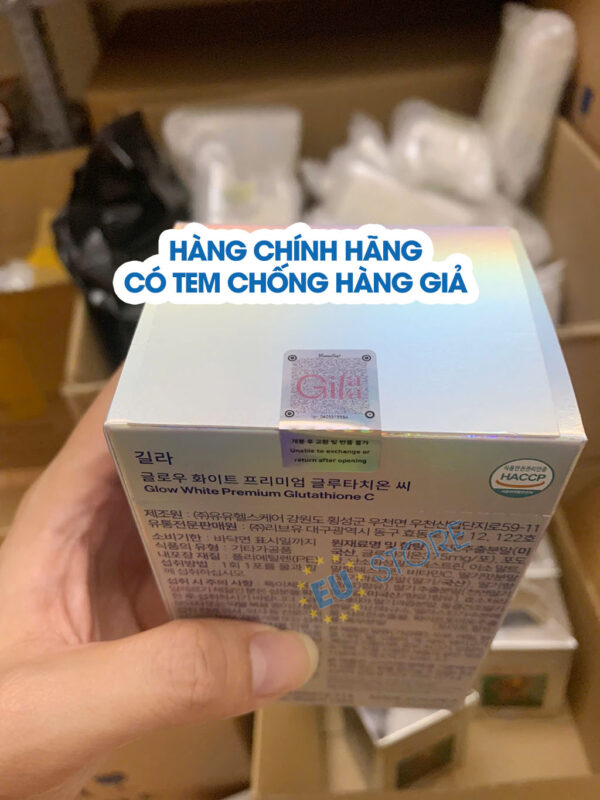 Bột ngậm trắng da Glutathione C Gilaa chính hãng | eustore.com.vn