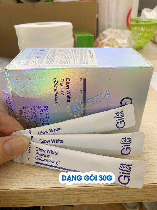 Bột ngậm trắng da Glutathione C Gilaa chính hãng | eustore.com.vn