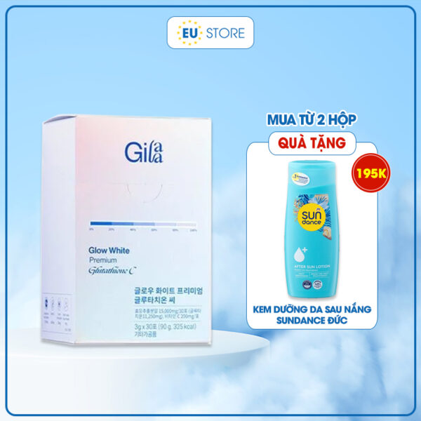 Bột Ngậm Trắng Da Glutathione C Gilaa Glow White | eustore.com.vn