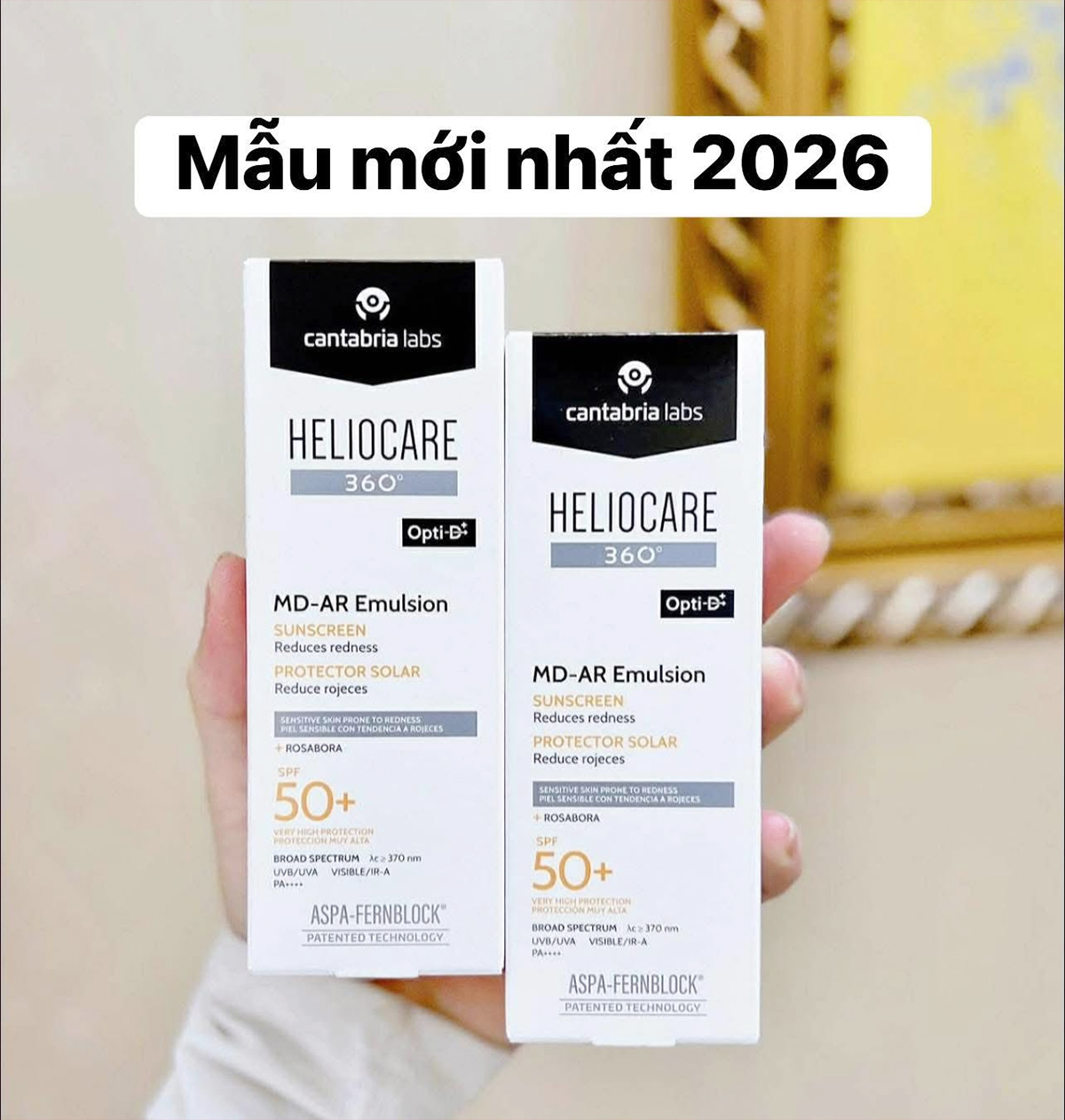 Kem chống nắng Heliocare 360 MD A-R Emulsion SPF50+ cho da nhạy cảm mẫu mới nhất Kem chống nắng Heliocare 360 MD A-R Emulsion SPF50+ cho da nhạy cảm mẫu mới nhất