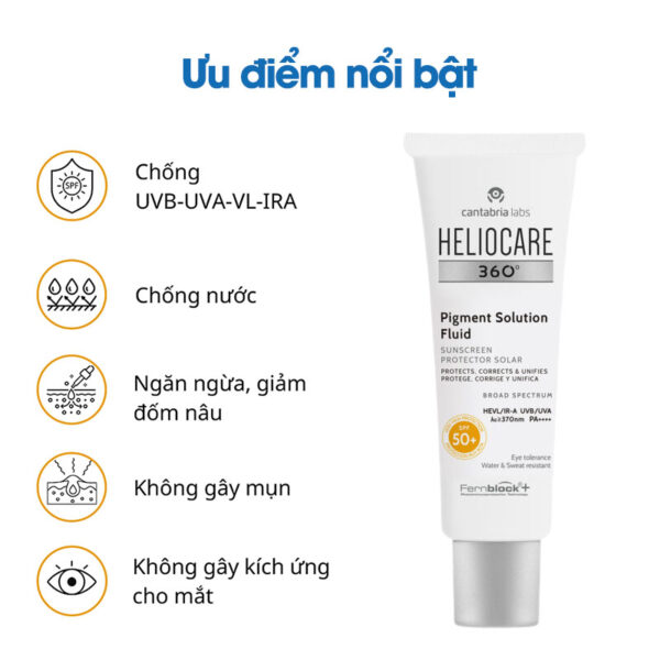 Kem chống nắng Heliocare Pigment 50ml dành cho da nám, tàn nhang mẫu mới | eustore.com.vn